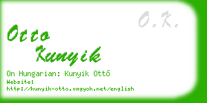 otto kunyik business card