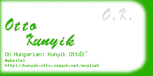 otto kunyik business card